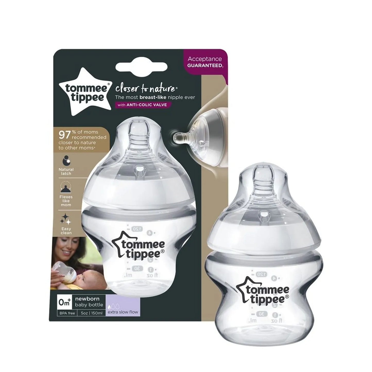 Biberón Closer To Nature Tommee Tippee 5Oz - 150ml