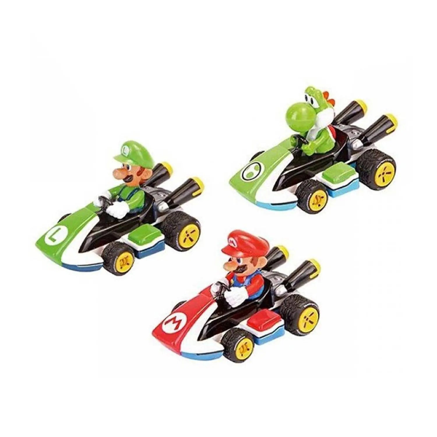 Carrera Go Pack de 3 Vehiculos Pull&Speed Mario, Luigi y Yoshi CARRERA Carrera Go Pack de 3 Vehiculos Pull&Speed Mario, Luigi y Yoshi CARRERA