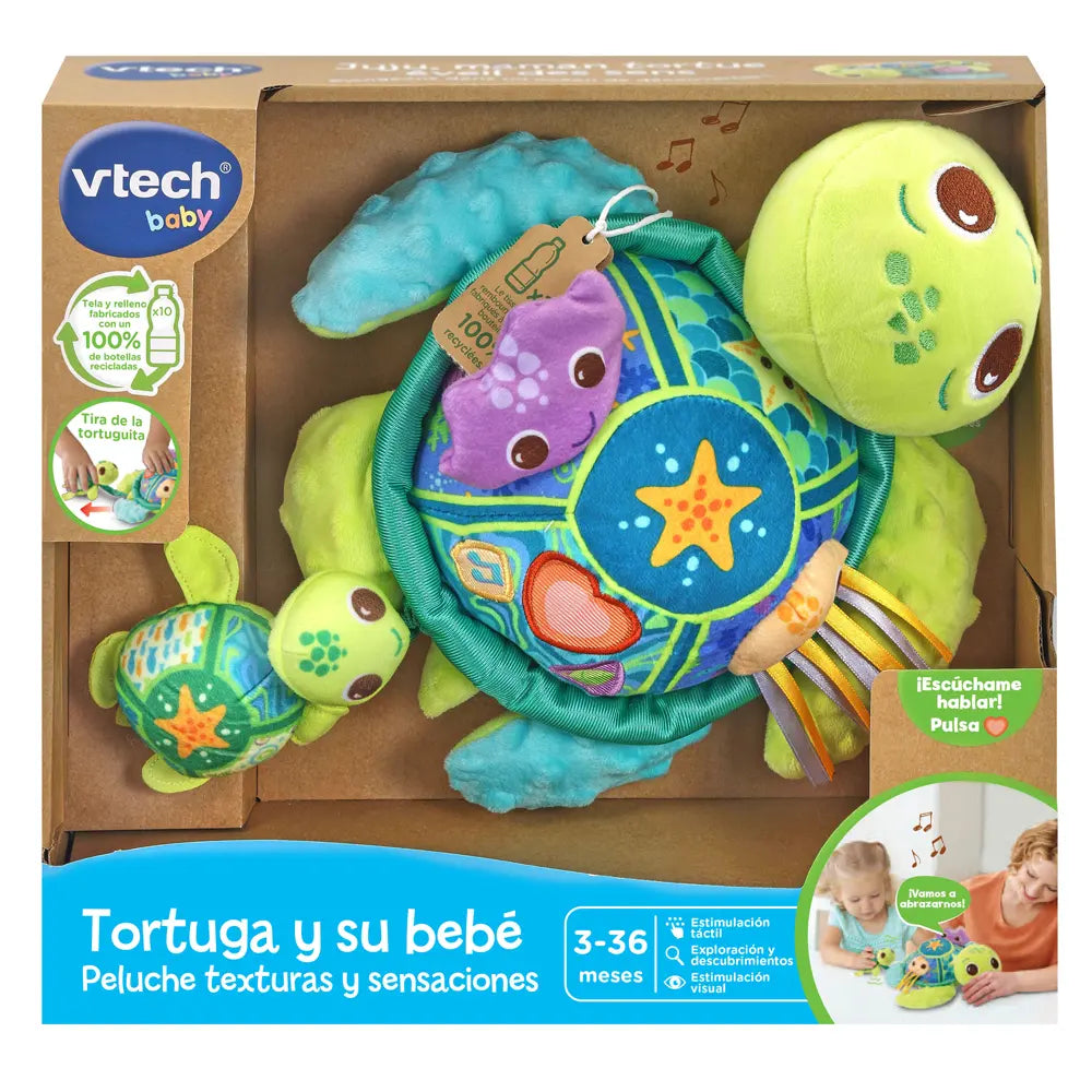 Tortuga y su bebé Peluche