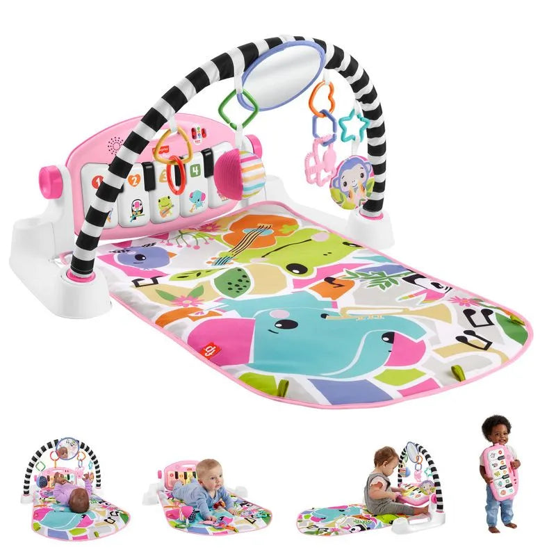 Gimnasio para Bebés Piano Pataditas Musicales Brilla y Crece Rosa