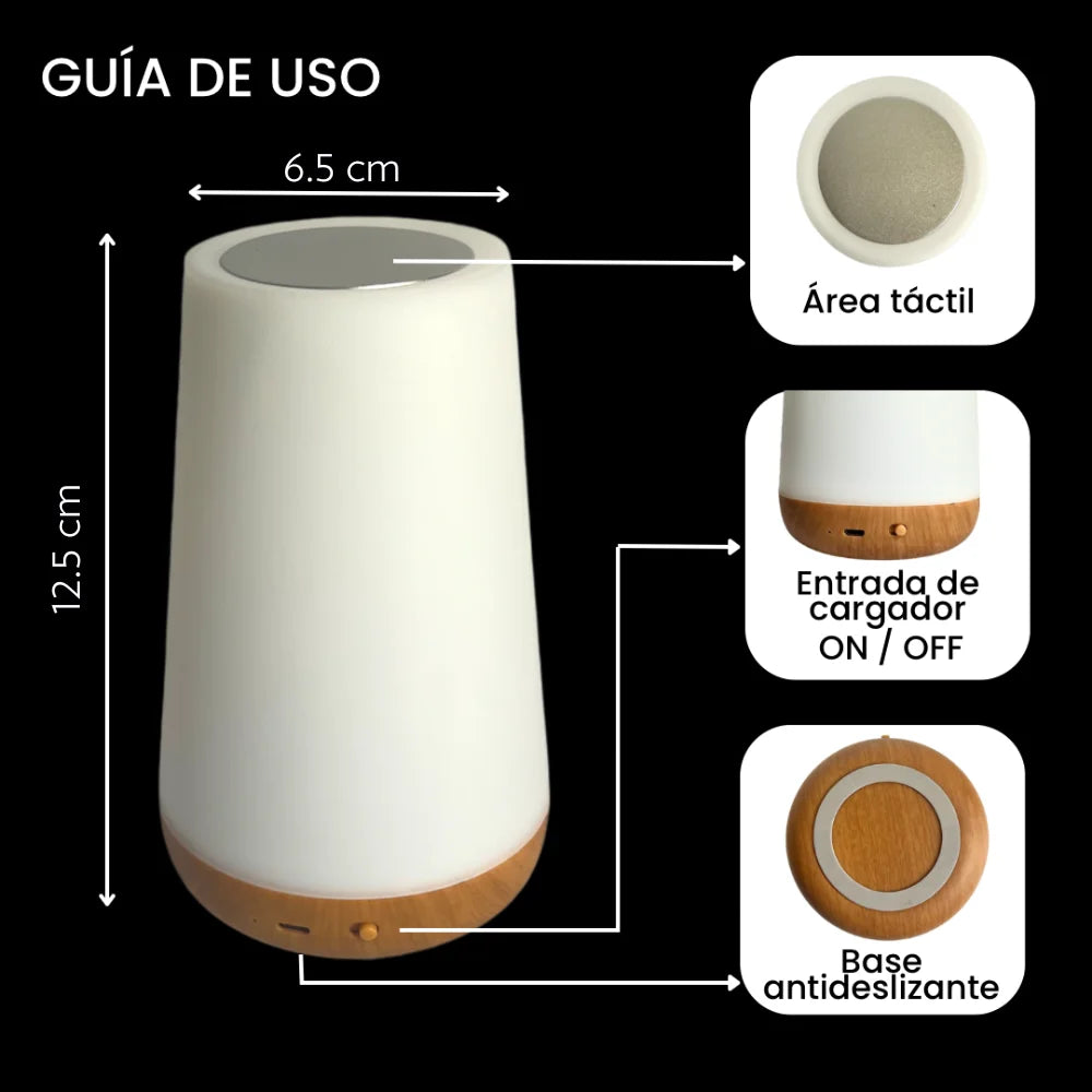 Lámpara de Luz Roja Táctil y LED Lumi Lamp