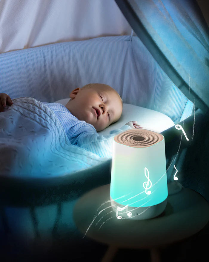 Máquina de sonidos y ruido blanco con luz de noche para bebés Momcozy