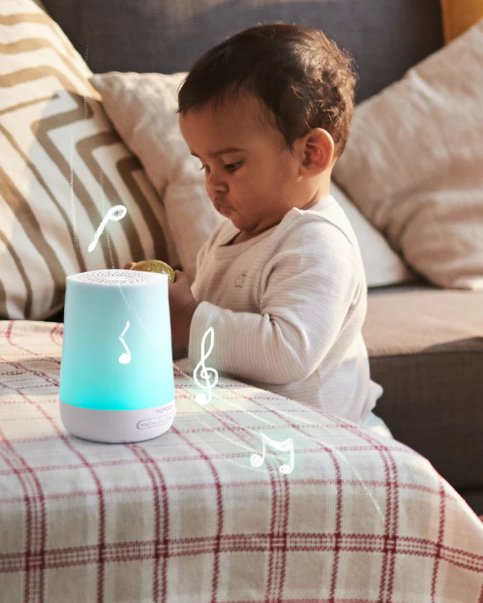 Máquina de sonidos y ruido blanco con luz de noche para bebés Momcozy