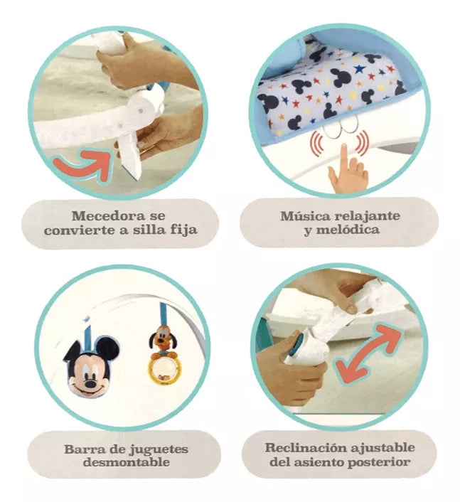 Mecedora Mickey Mouse Convertible a Silla