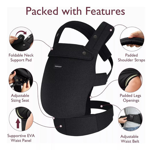 Momcozy Portabebés ergonómico negro