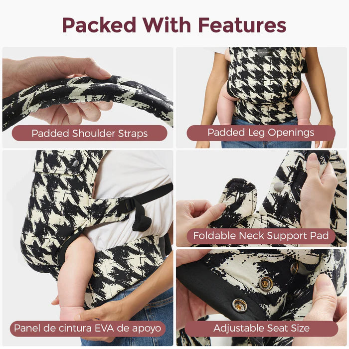 Momcozy Portabebés ergonómico pata de gallo
