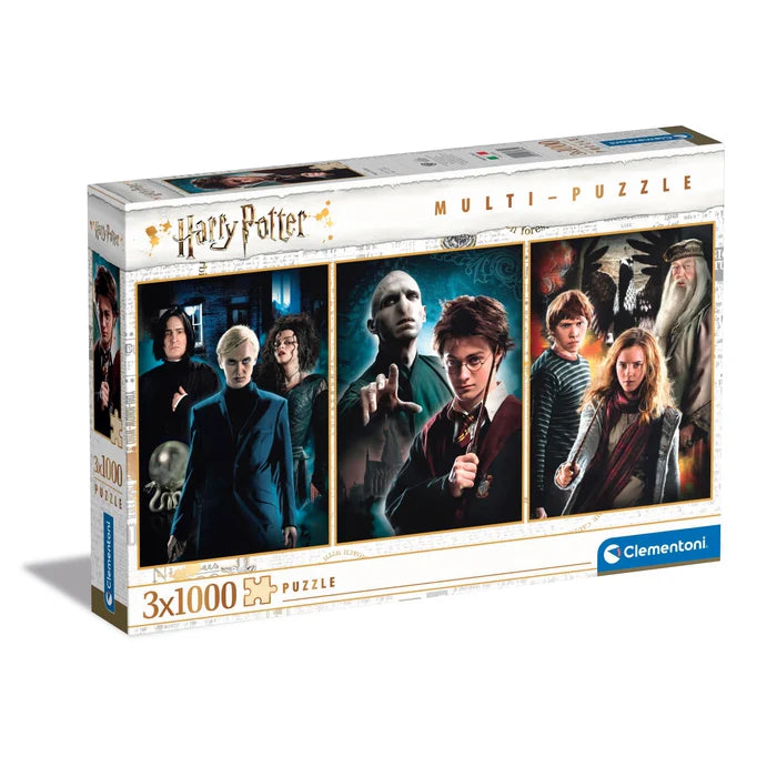Rompecabezas Harry Potter x 3 de 1000 Piezas Clementoni