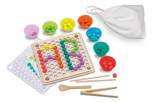 Set De Cuentas Y Pinzas