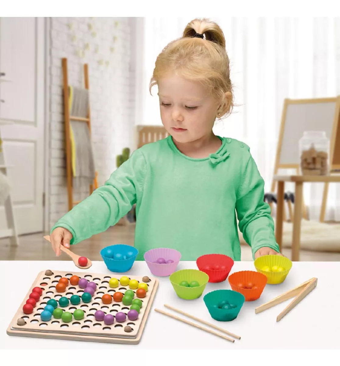 Set De Cuentas Y Pinzas