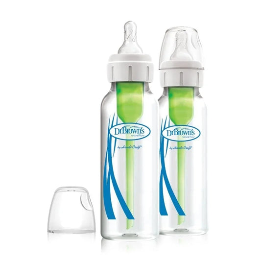 Set x 2 Biberones de Vidrio Boca Estrecha de 8 oz/250ml Dr. Browns