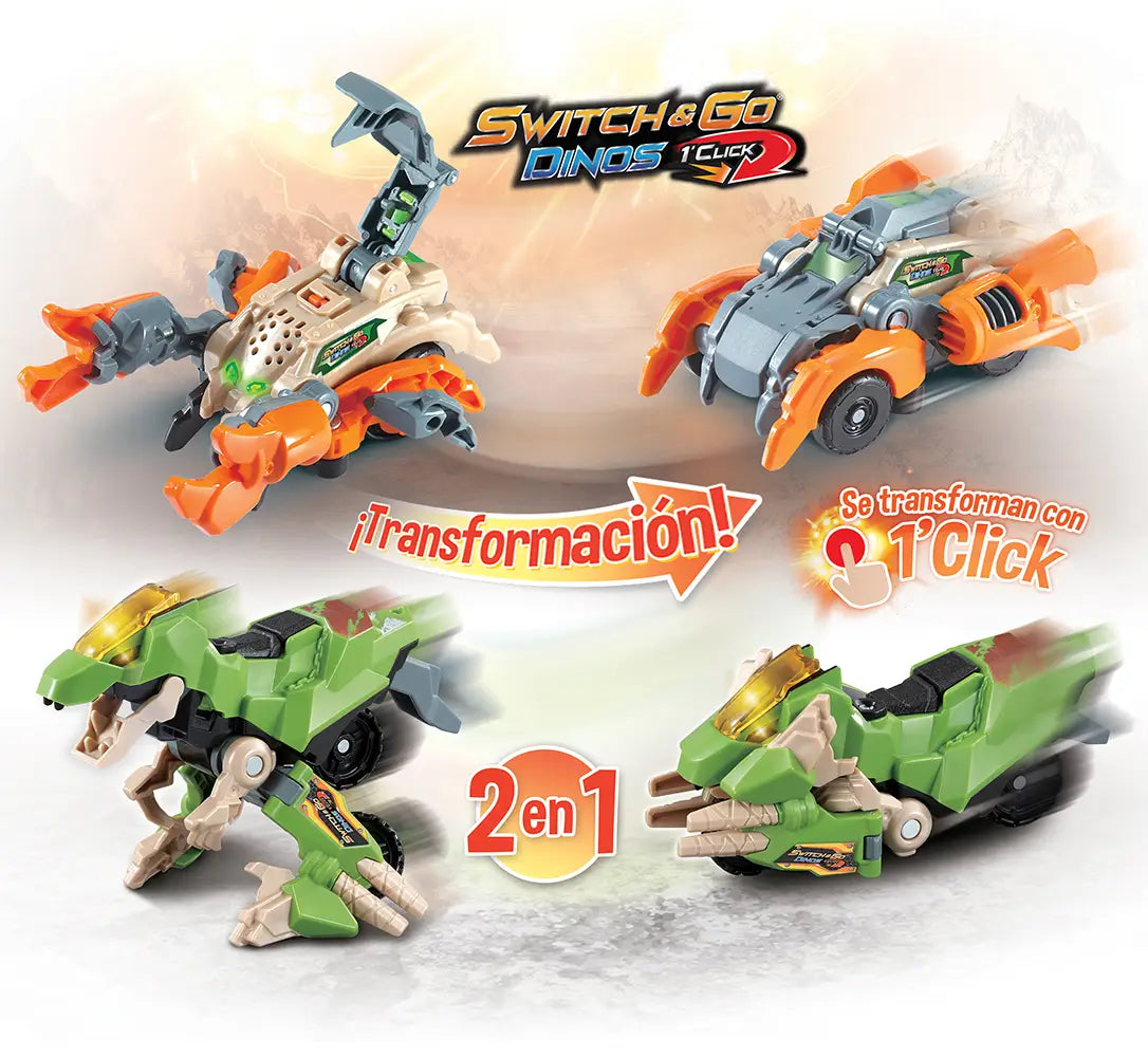 Sprint el velociráptor moto Switch and Go Dinos