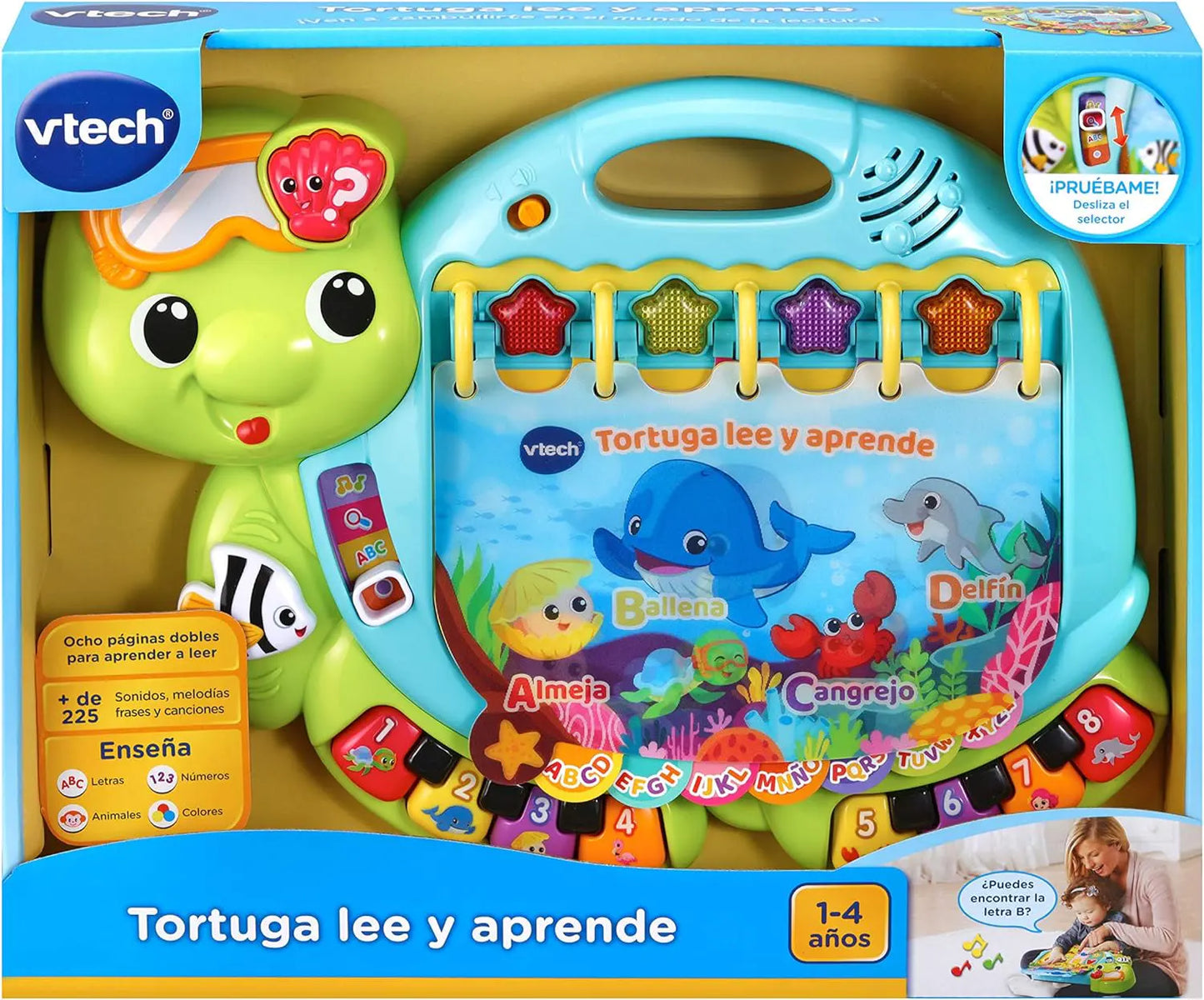 Tortuga lee y aprende