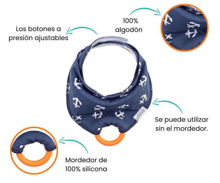 Babero Bandana Azul