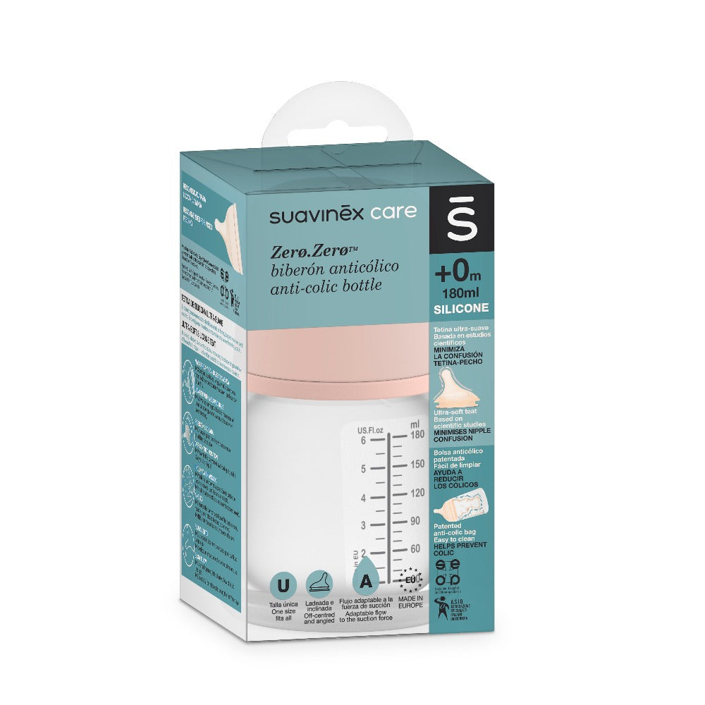 Biberón Anticólico Zero Zero Flujo Adaptable 180 ml