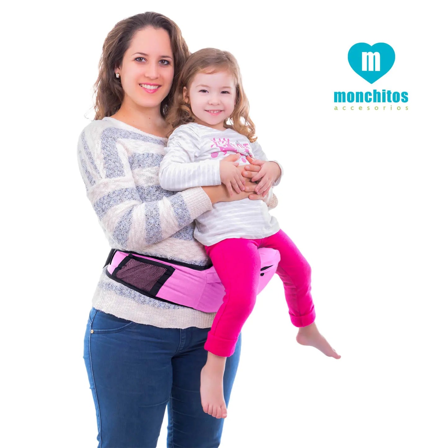 Canguro Baby Hip Carrier Rosado