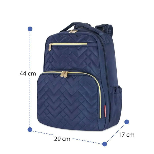Mochila Pañalera Quilted Azul
