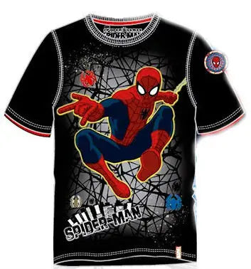 Polo Spiderman Negro para niños