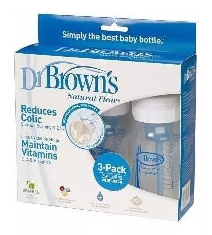 Set De Biberones Boca Ancha 8 Onzas