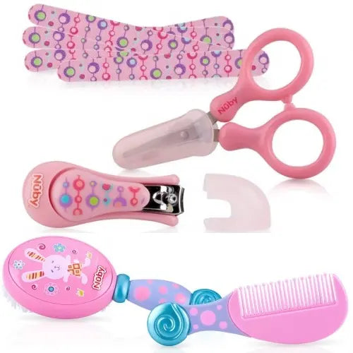 Set De Cuidado De Uñas, Peine Y Cepillo Rosado