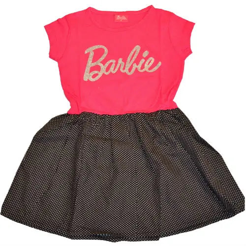 Vestido Barbie Fuccia y Negro