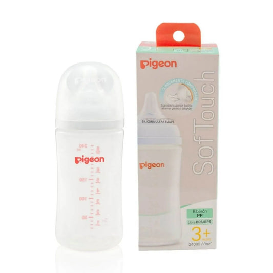 Biberón Softouch 240 ml boca ancha pigeon