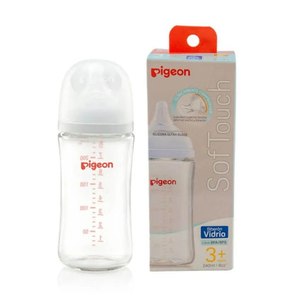 Biberon De Vidrio Softouch Peristaltico Plus 240 ml Boca ancha
