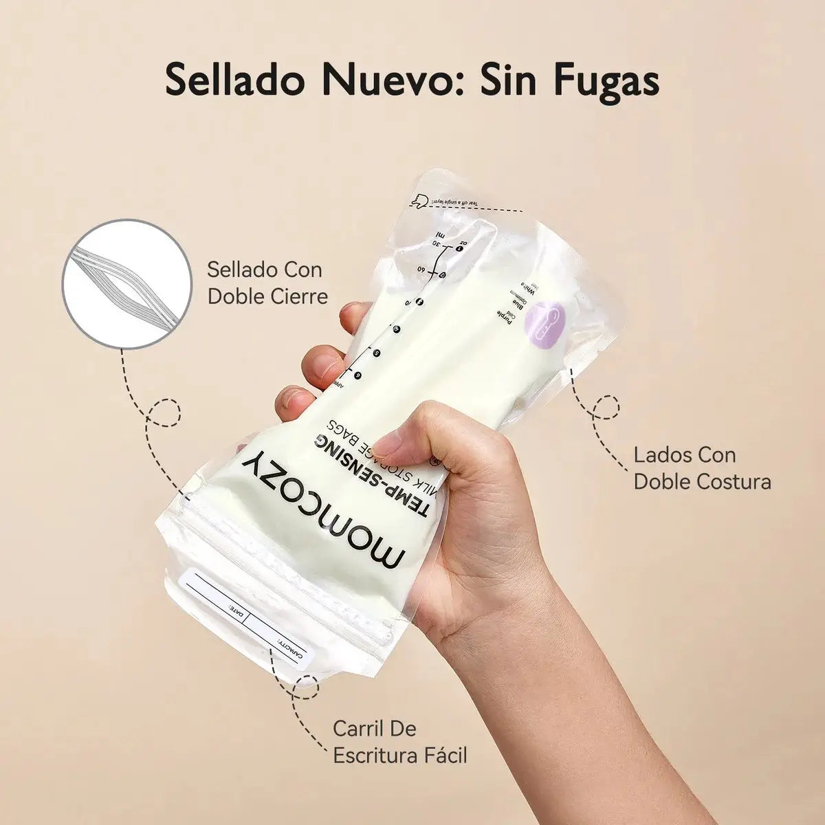 Bolsas de almacenamiento de leche Momcozy 120 unid 6 onzas