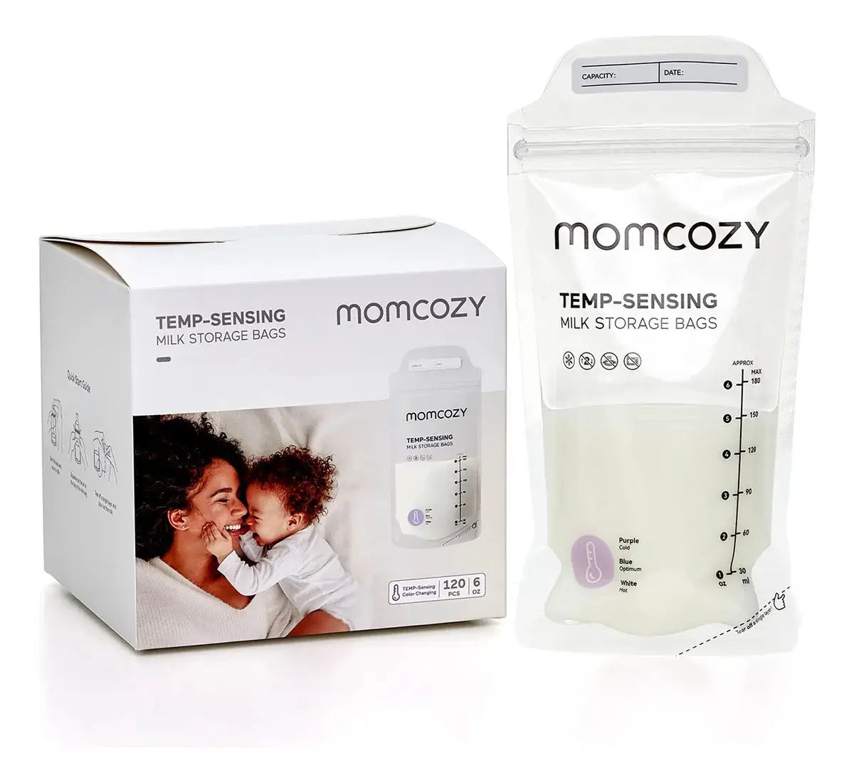 Bolsas de almacenamiento de leche Momcozy 120 unid 6 onzas