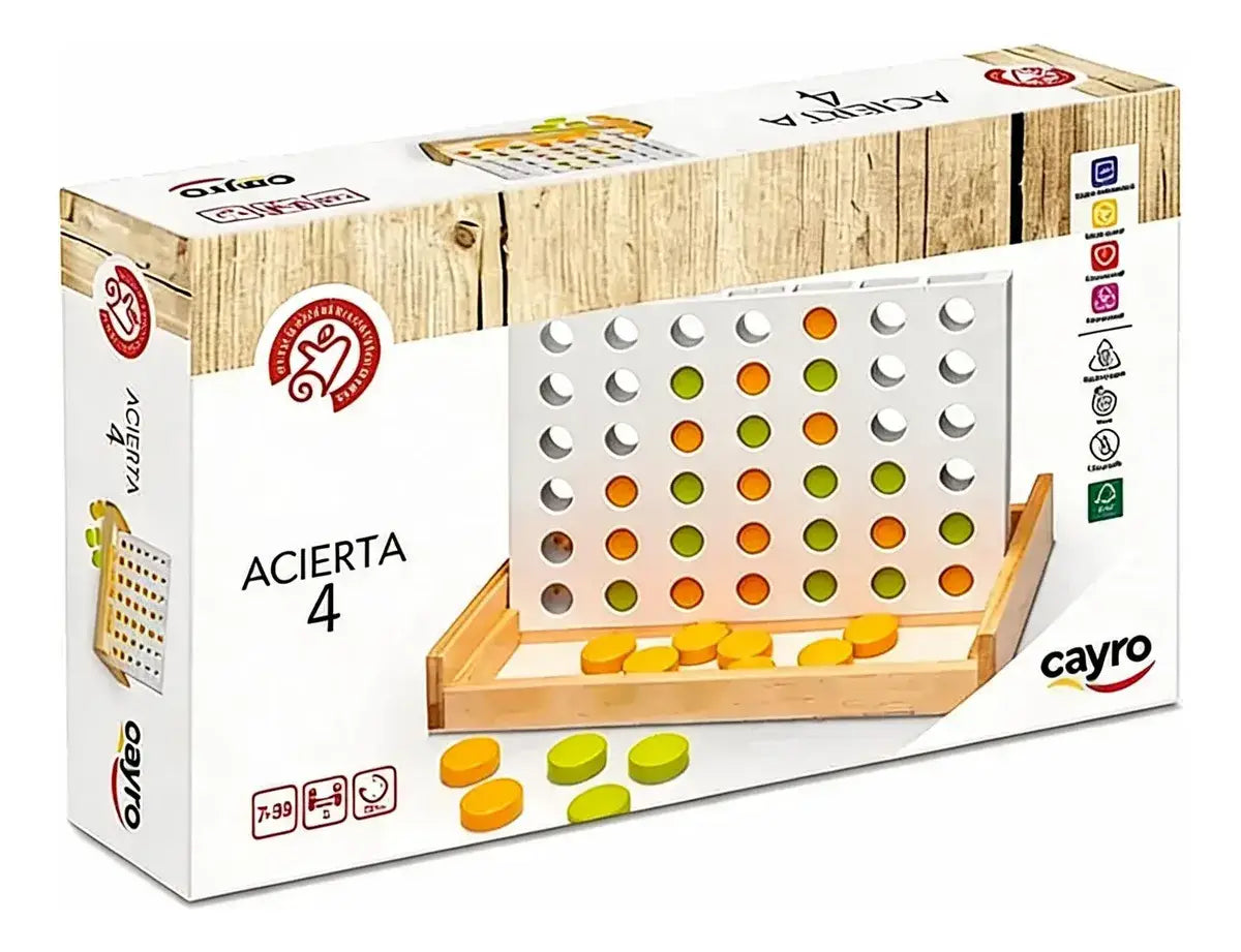 Cuatro en Línea de Madera Cayro – Acierta 4