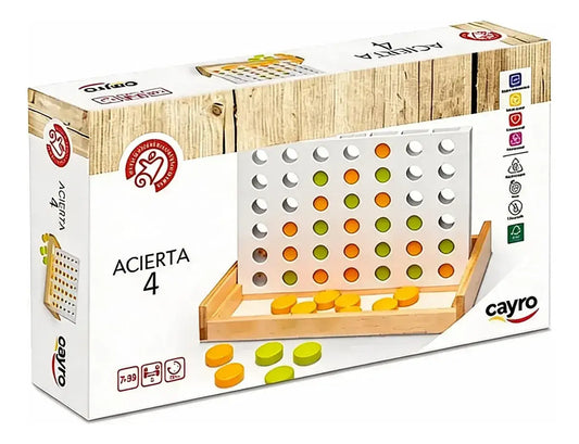 Cuatro en Línea de Madera Cayro – Acierta 4