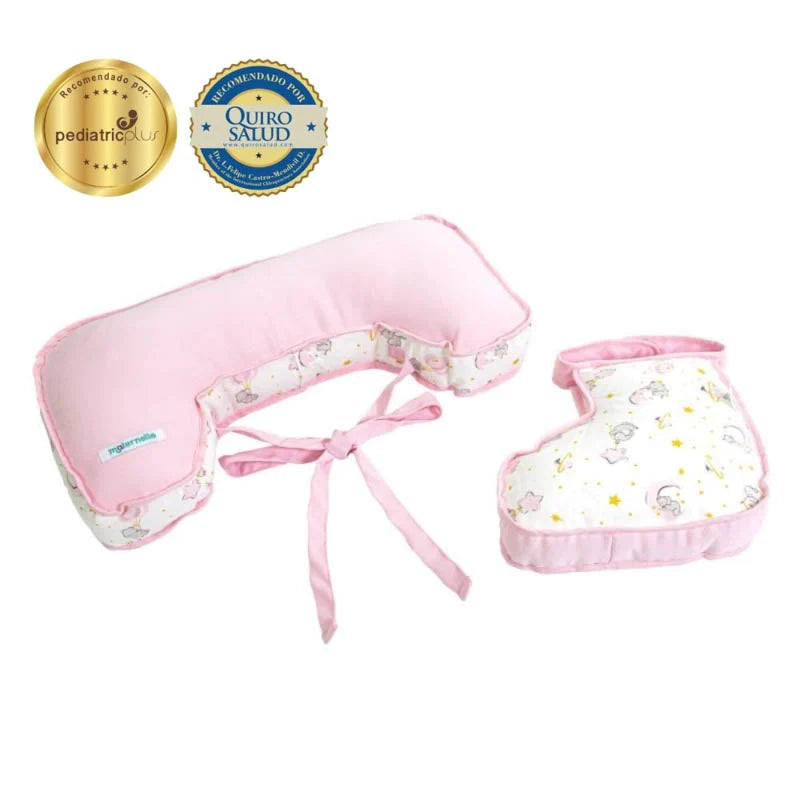 Doble Almohada De Lactancia Rosado