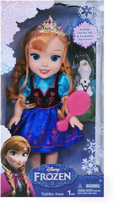 Frozen Muñeca Toddler Ana con Cepillo y Olaf