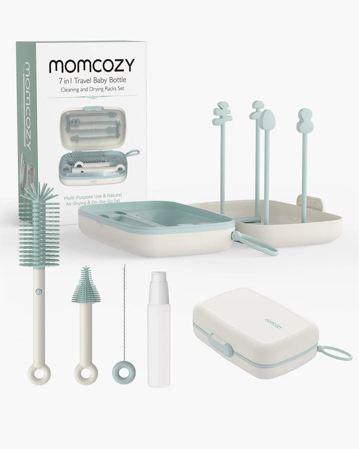 Kit de limpieza y secado de biberones Momcozy 7 en 1