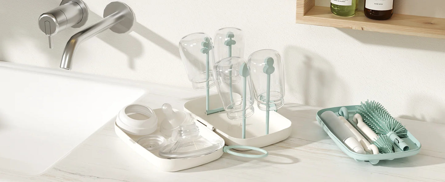 Kit de limpieza y secado de biberones Momcozy 7 en 1