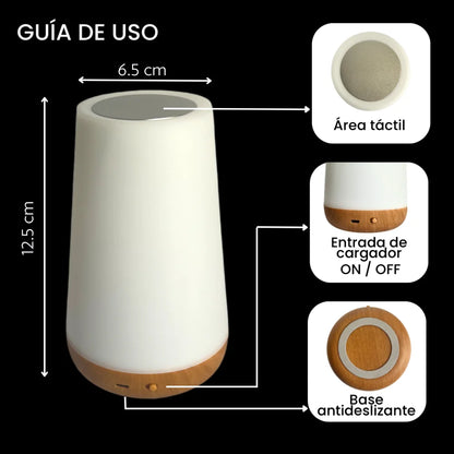 Lámpara de Luz Roja Táctil y LED Lumi Lamp