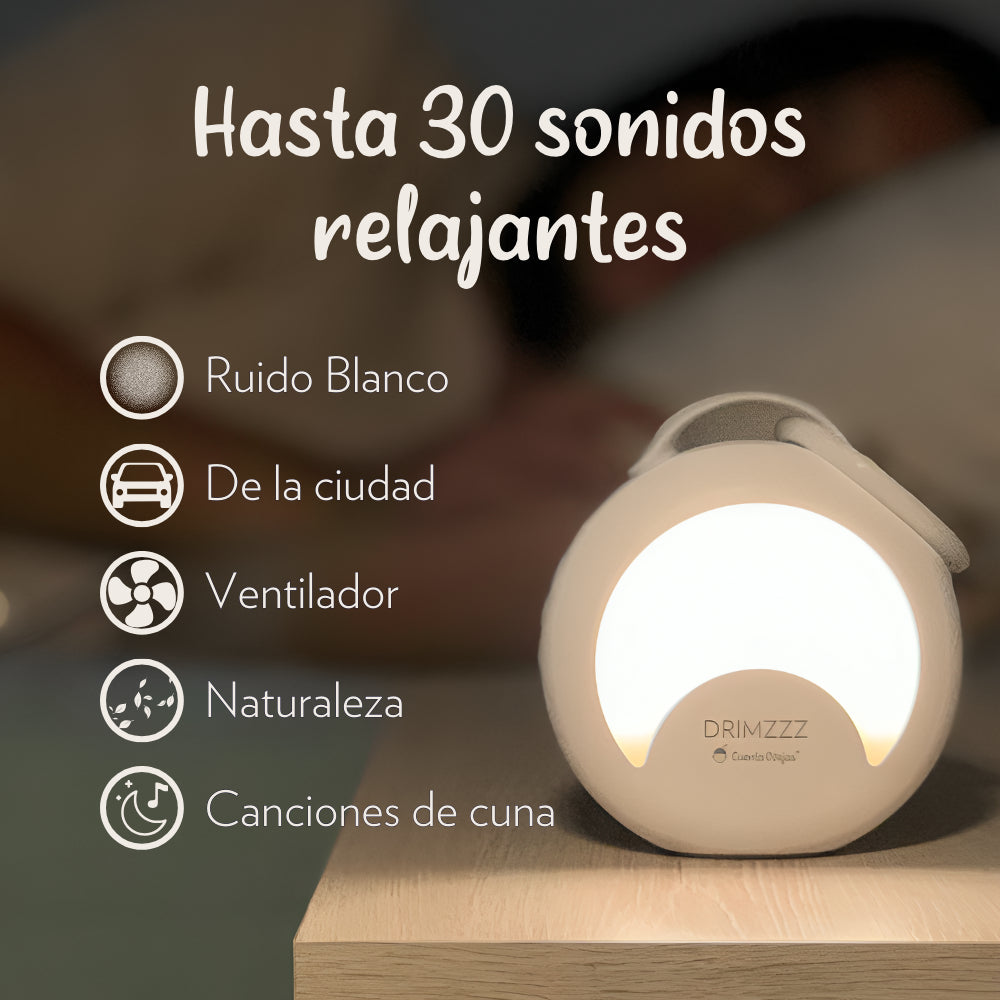 Máquina de Ruido Blanco Portátil con Luz Roja Drimzzz
