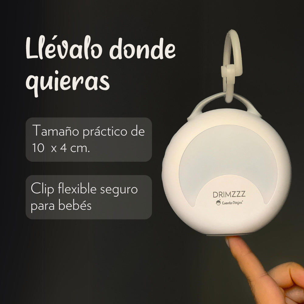 Máquina de Ruido Blanco Portátil con Luz Roja Drimzzz