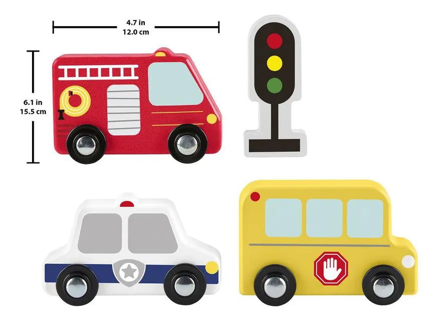 Pack Fisher Price Vehículos Madera