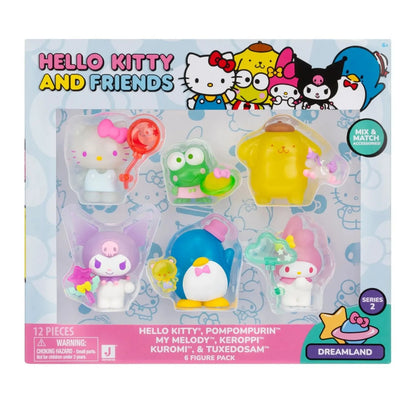 Pack x 6 Figuras Hello Kitty y Amigos Dreamland