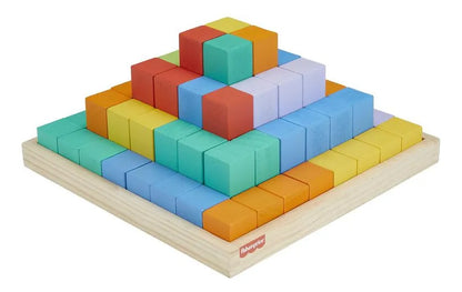 Pirámide De Bloques Madera Fisher Price X 65 Piezas