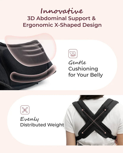 Portabebés Ergonómico 2 en 1 Move2Fit Momcozy con Asiento de Cadera