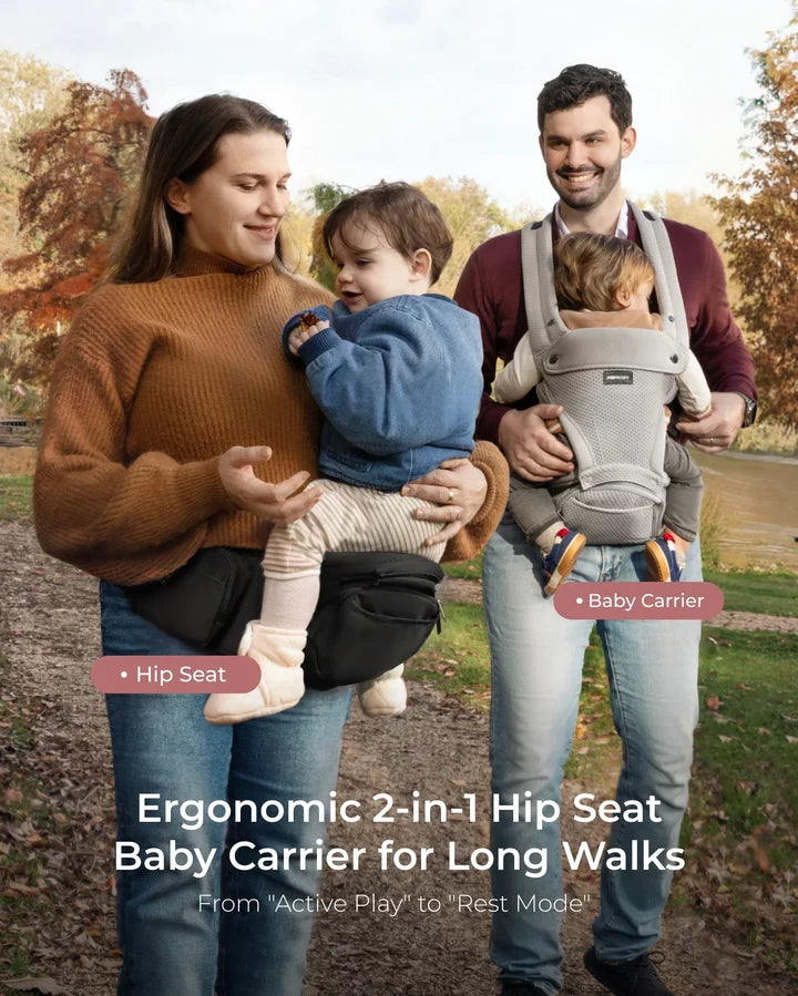 Portabebés Ergonómico 2 en 1 Move2Fit Momcozy con Asiento de Cadera
