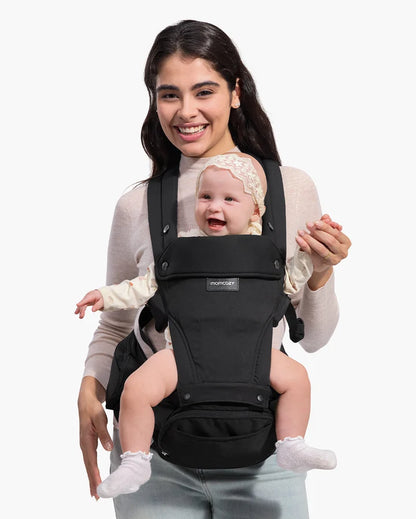 Portabebés Ergonómico 2 en 1 Move2Fit Momcozy con Asiento de Cadera