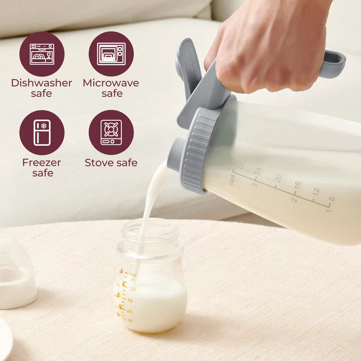 Recipiente para Almacenar Leche Materna Momcozy de Vidrio