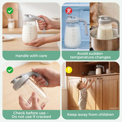 Recipiente para Almacenar Leche Materna Momcozy de Vidrio
