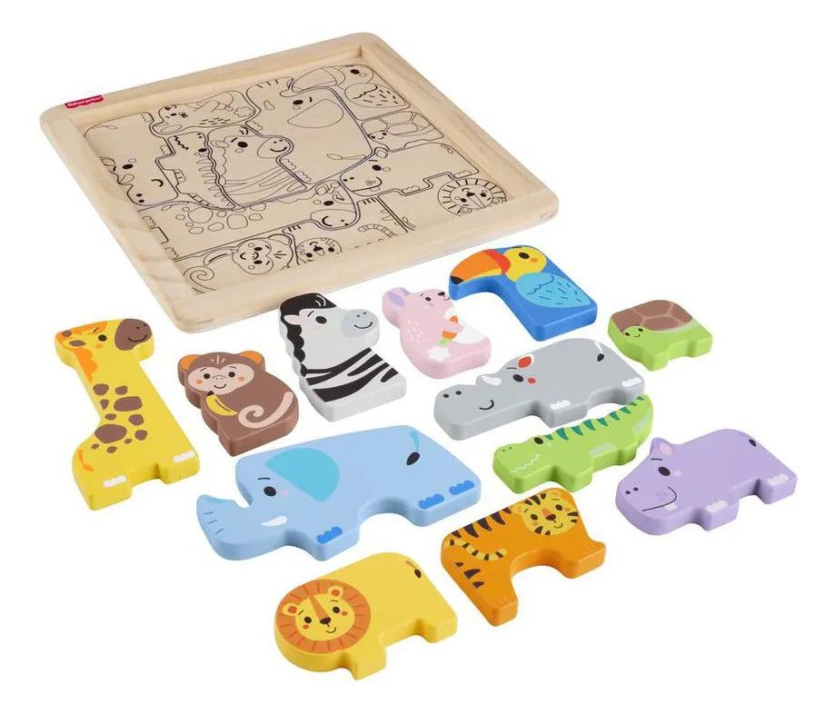 Rompecabezas Zoológico de Madera Fisher Price