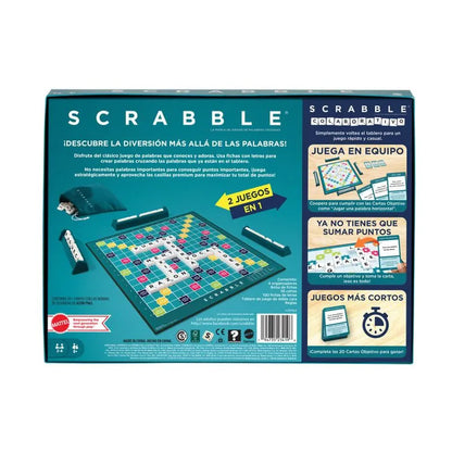 Scrabble 2 En 1 Juego De Mesa Mattel Games