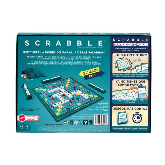 Scrabble 2 En 1 Juego De Mesa Mattel Games