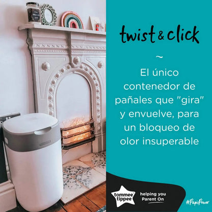 Tacho Para Pañales Twist Click Blanco Tommee Tippee