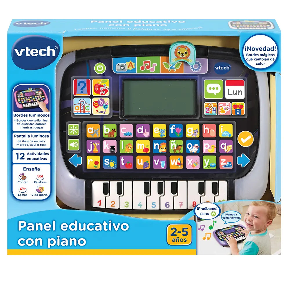 Panel educativo con piano